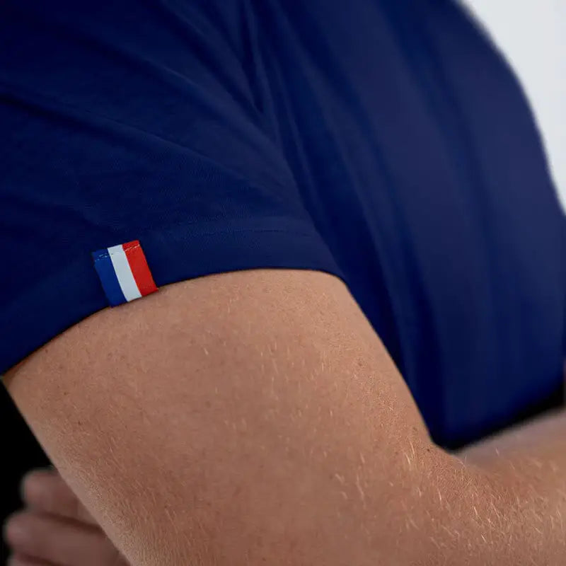 T-shirt bleu coton